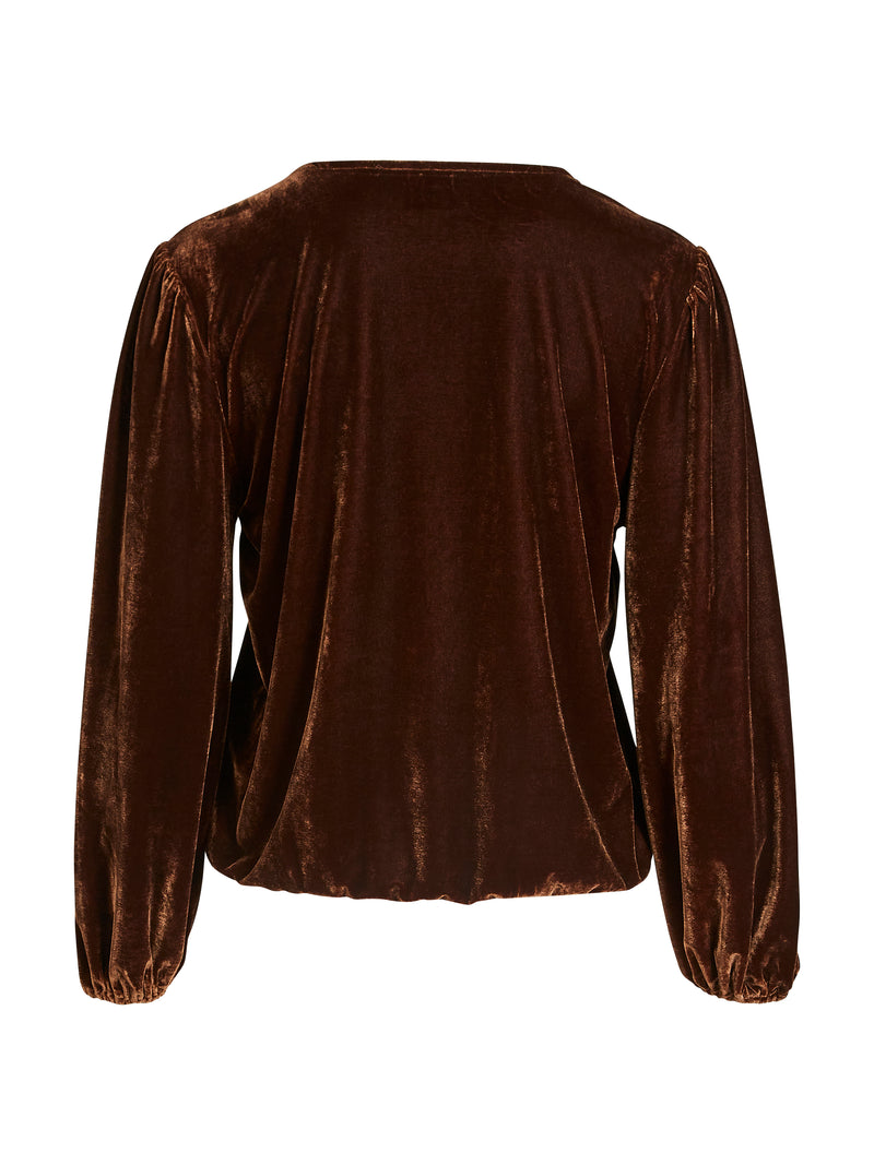 NÜ BILLE wrap blouse Blouses 294 Dark Earth