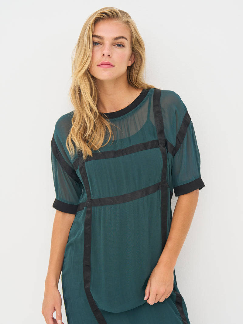 NÜ BILLIE dress Dresses 355 Petrol green mix