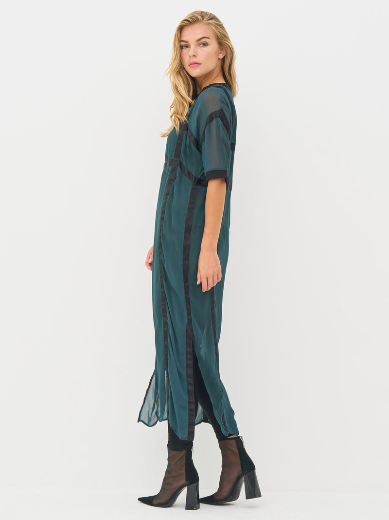 NÜ BILLIE dress Dresses 355 Petrol green mix