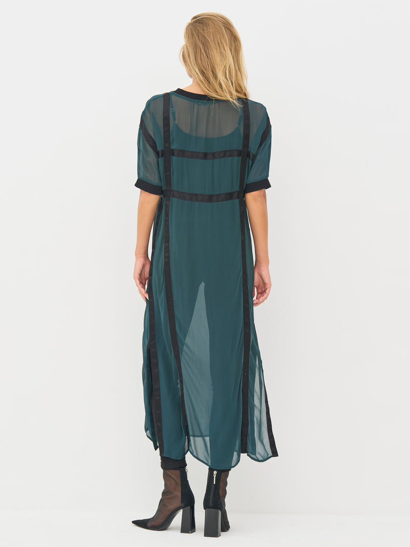 NÜ BILLIE dress Dresses 355 Petrol green mix