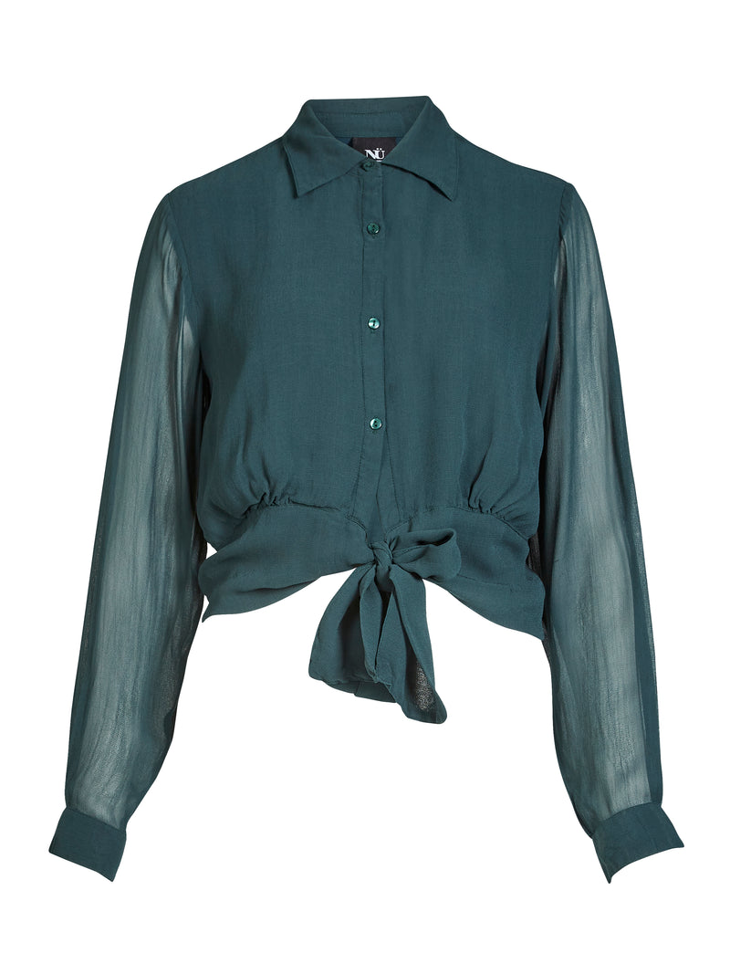 NÜ BILLIE shirt Shirts 355 Petrol green mix