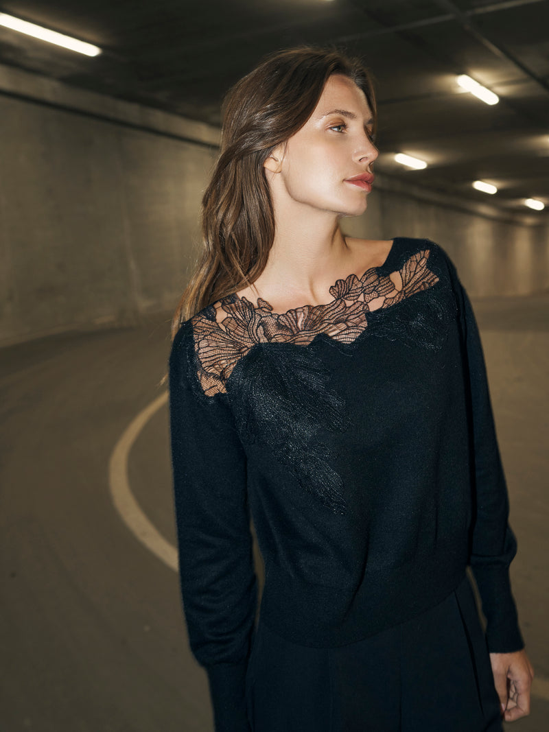 NÜ BOBBI knit blouse Knit Black