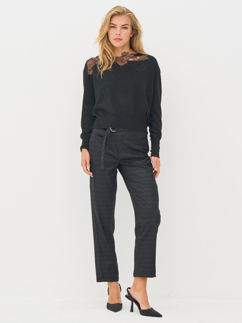 NÜ BOBBI knit blouse Knit Black