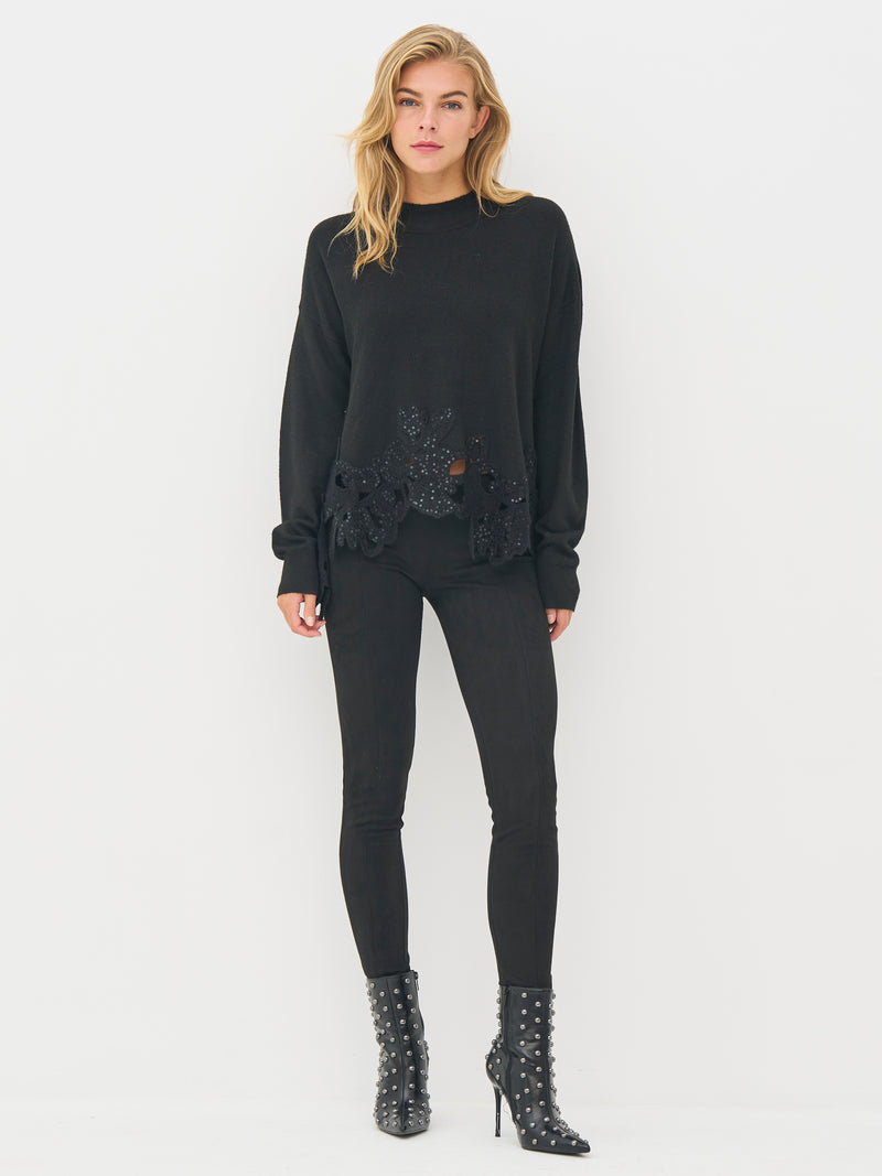 NÜ BOBBI knit poncho Knit Black