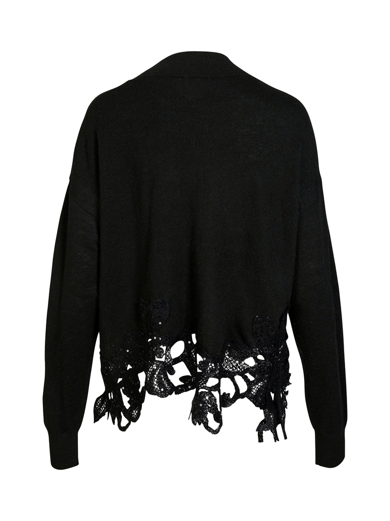 NÜ BOBBI knit poncho Knit Black