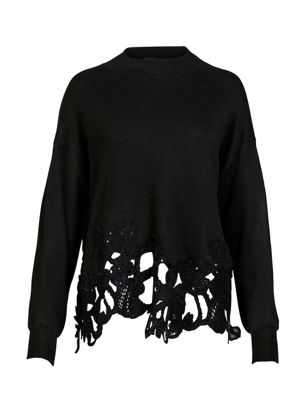 NÜ BOBBI knit poncho Knit Black