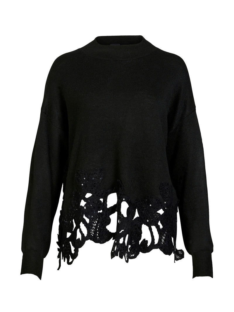 NÜ BOBBI knit poncho Knit Black
