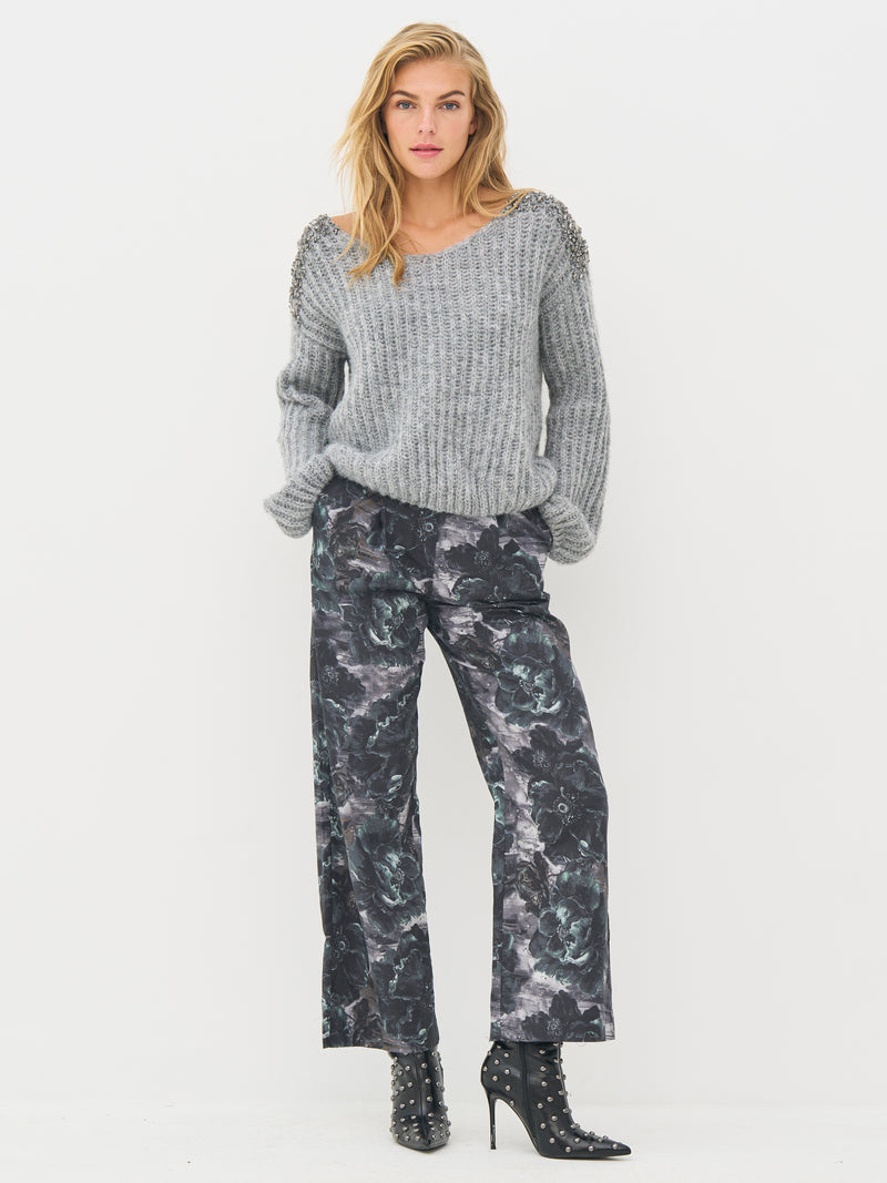 NÜ BODIL knit blouse Knit 989 iron grey