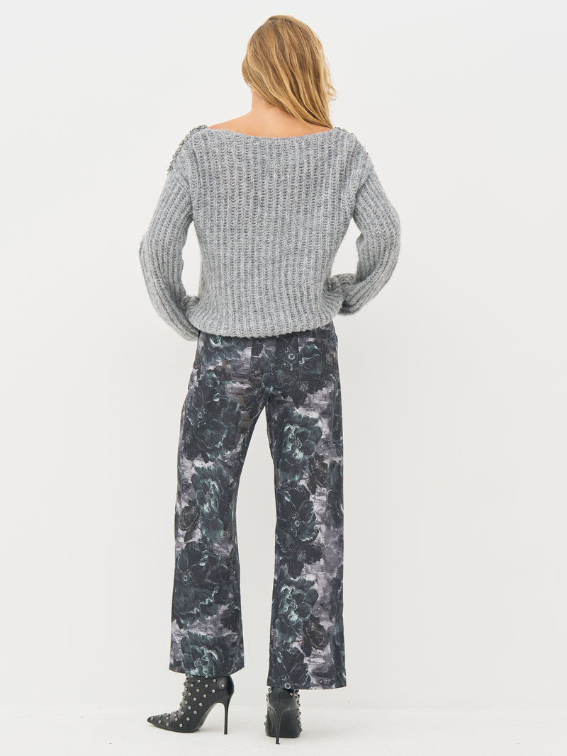 NÜ BODIL knit blouse Knit 989 iron grey
