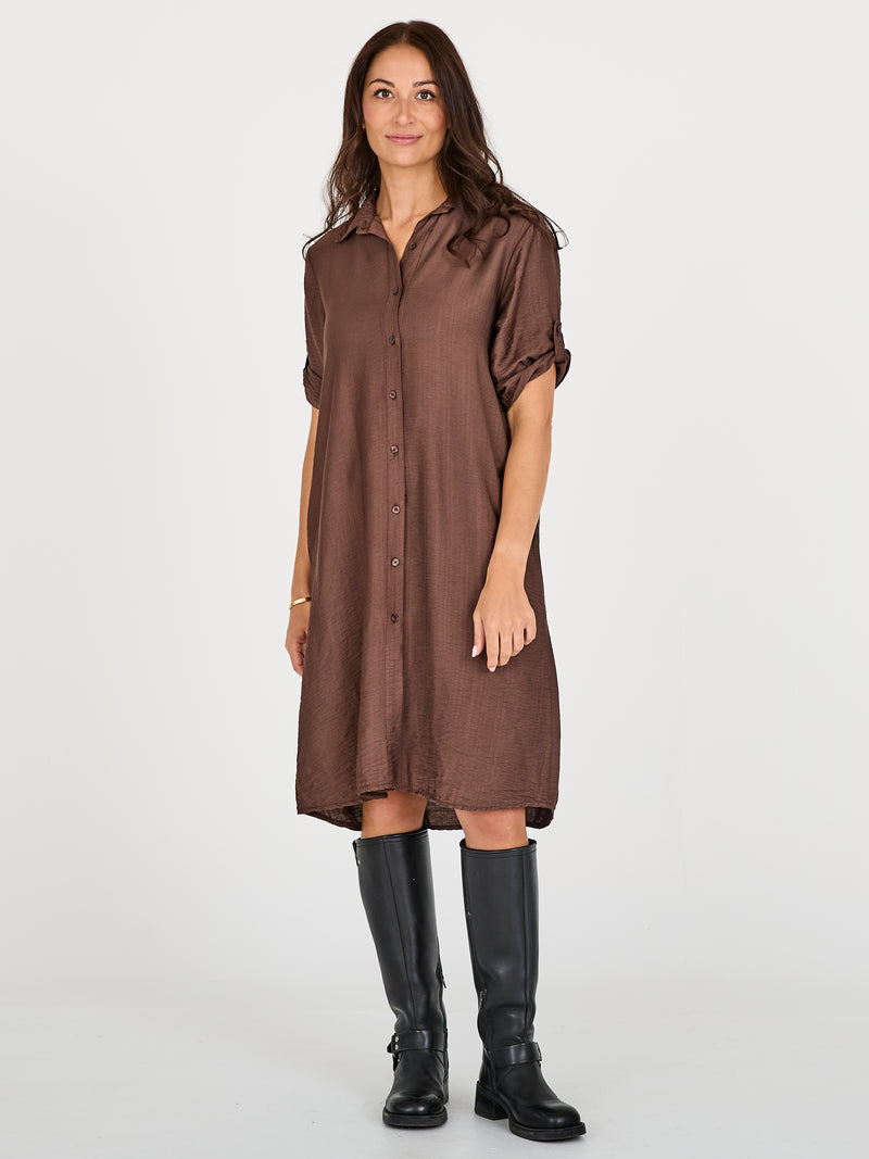 CAITLIN Tunic dress - Brown – NÜ Denmark