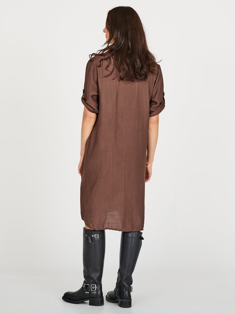 CAITLIN Tunic dress - Brown N Denmark - INT. CAITLIN Tunic dress - Brown N Denmark - INT.