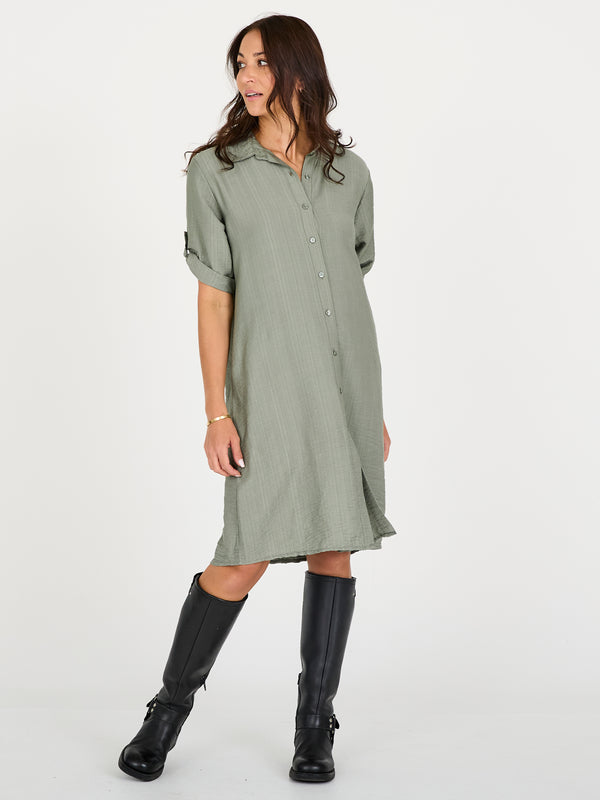 NÜ CAITLIN dress Dresses 393 Army