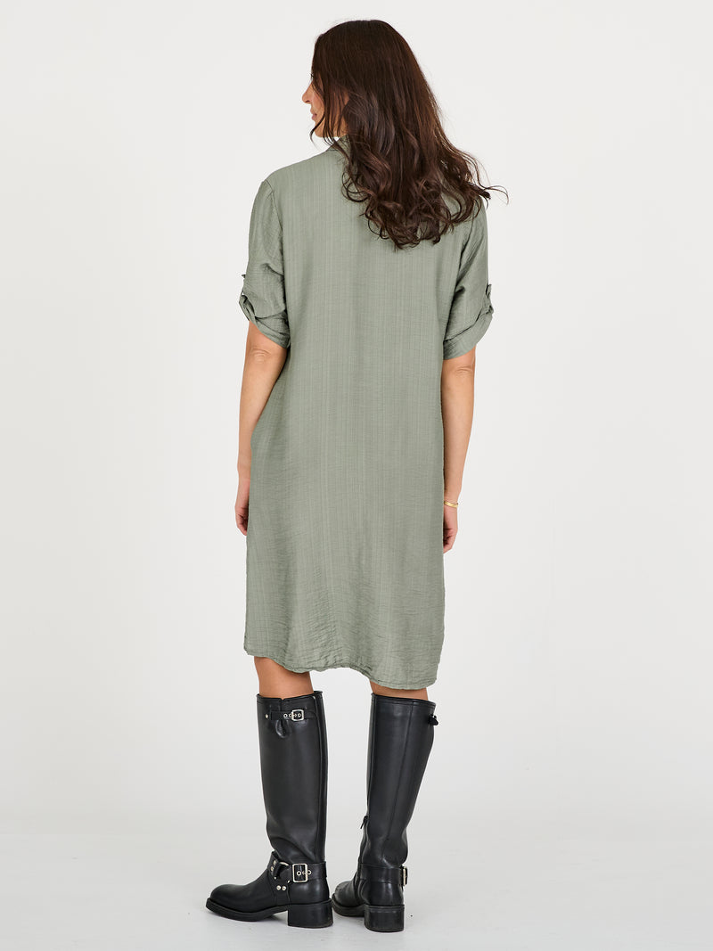 NÜ CAITLIN dress Dresses 393 Army