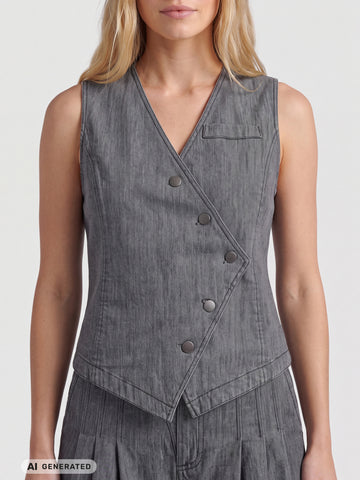 NÜ CARLENE Vest Vests 901 Denim grey
