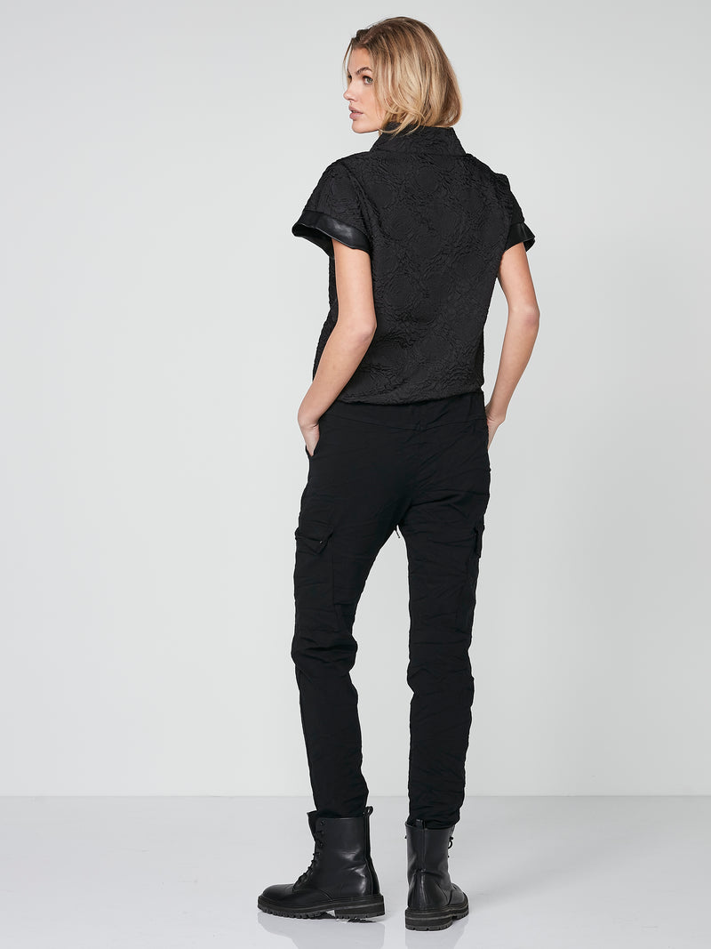 NÜ CARMEN cargo trousers Trousers 000 Solid black