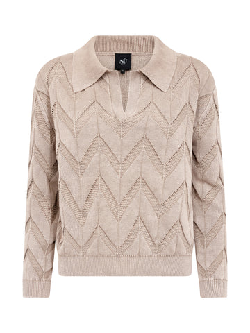 NÜ CAROLINE v-neck knit Blouses 125 Seasand