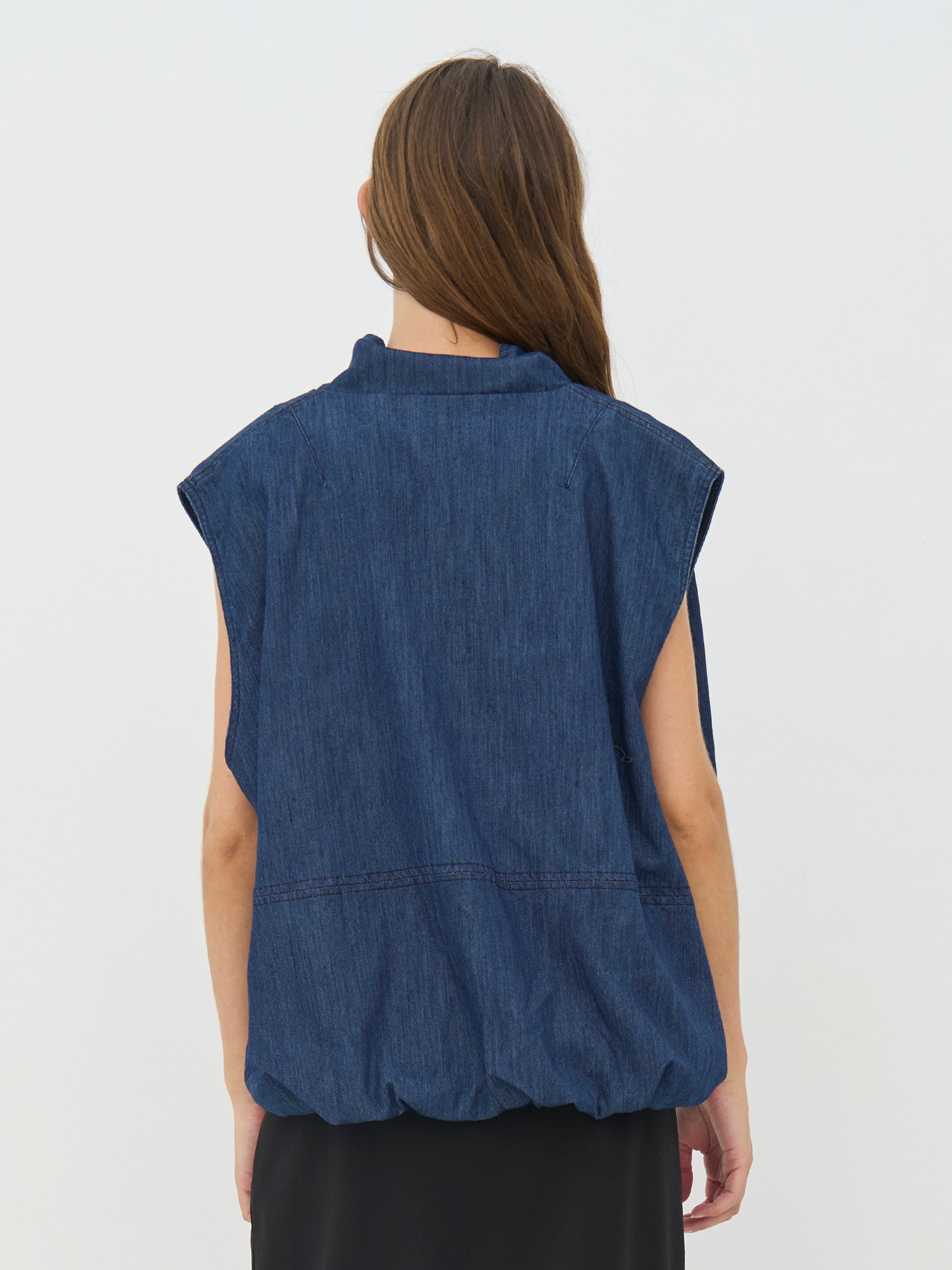CECIL Vest - Denim blue – NÜ Denmark - INT.