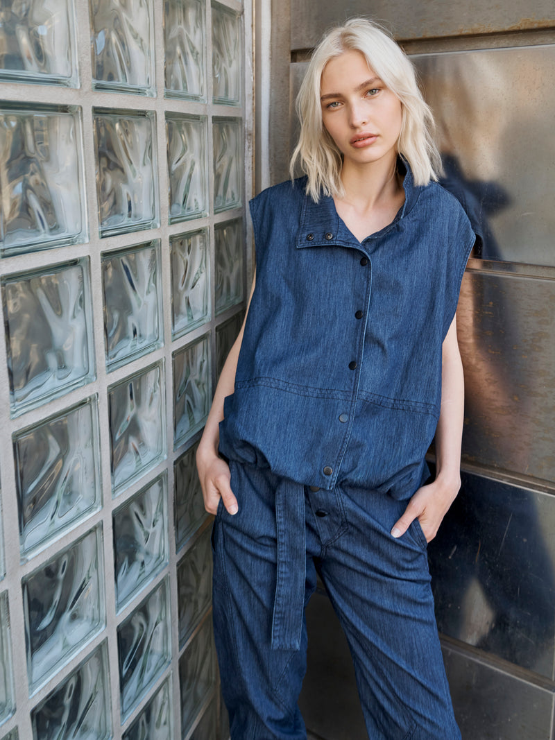 【新品未使用】maison de Dolce. chaleur vest CECIL Vest - Denim blue – NÜ Denmark - INT.