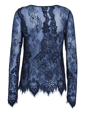 Essie Lace Blouse - Navy – NÜ Denmark - INT.
