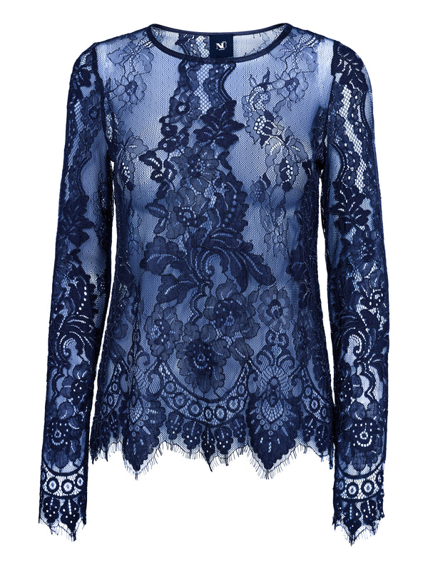 Essie Lace Blouse - Navy – NÜ Denmark - INT.