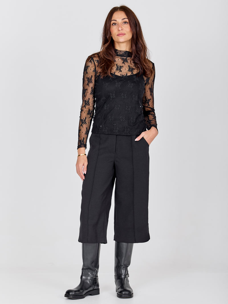 NÜ CHERIESE Mesh Top Tops and T-shirts Black