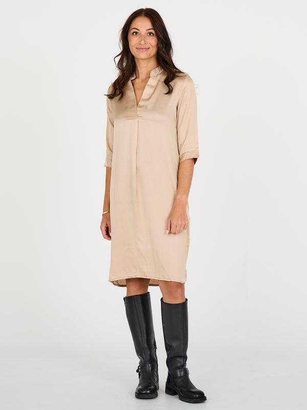 NÜ CILJE tunic dress solid Dresses 130 sand