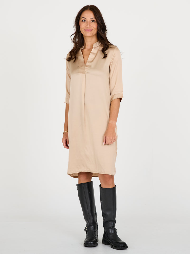 NÜ CILJE tunic dress solid Dresses 130 sand