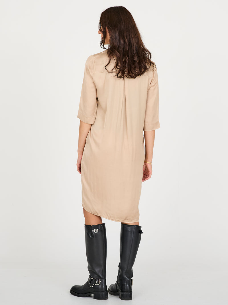 NÜ CILJE tunic dress solid Dresses 130 sand