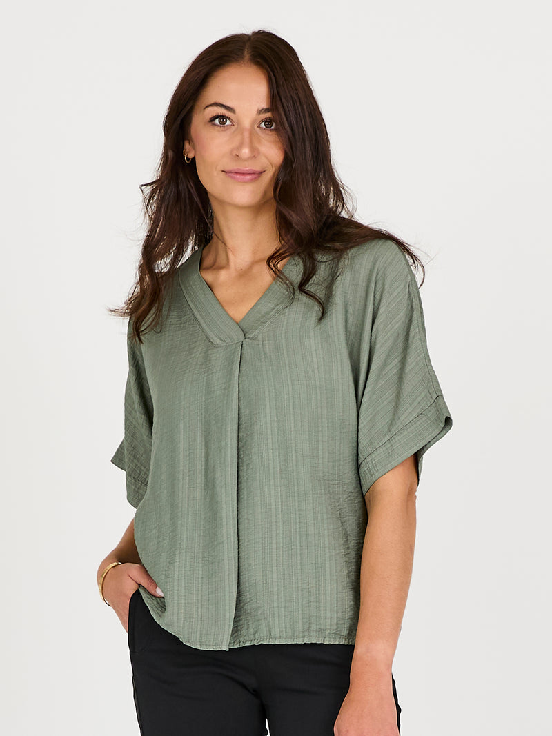NÜ CINDA blouse Tops and T-shirts 393 Army