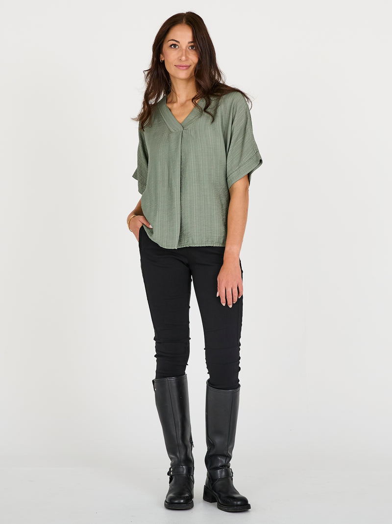 NÜ CINDA blouse Tops and T-shirts 393 Army