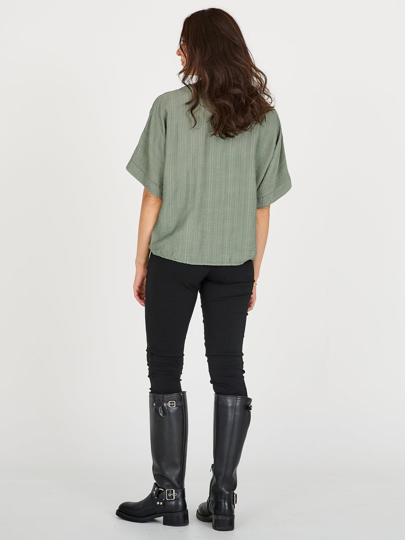 NÜ CINDA blouse Tops and T-shirts 393 Army