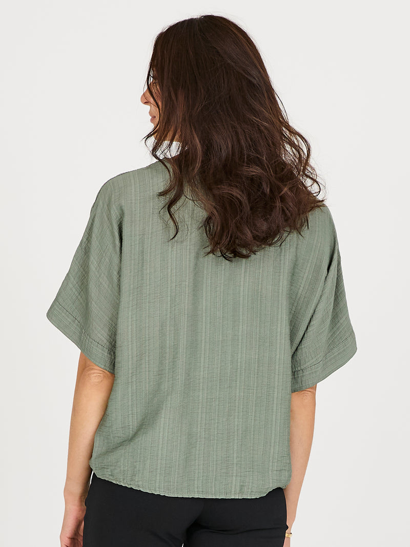 NÜ CINDA blouse Tops and T-shirts 393 Army