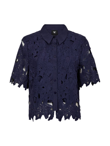 NÜ DECIA Lace Shirt Shirts 476 Navy