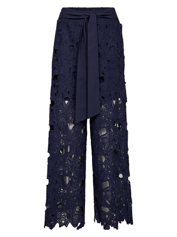 NÜ DECIA Lace Trousers Trousers 476 Navy