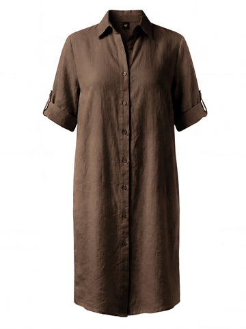 NÜ DORIS linen dress Dresses 289 Brown