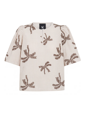NÜ Diga Top Tops and T-shirts 288 Brown Stripe