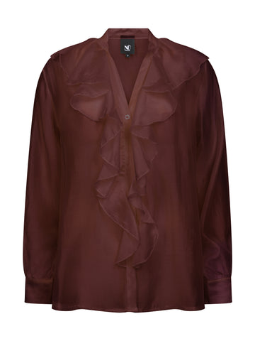 NÜ ELLY Shirt frill Shirts 640 Burgundy