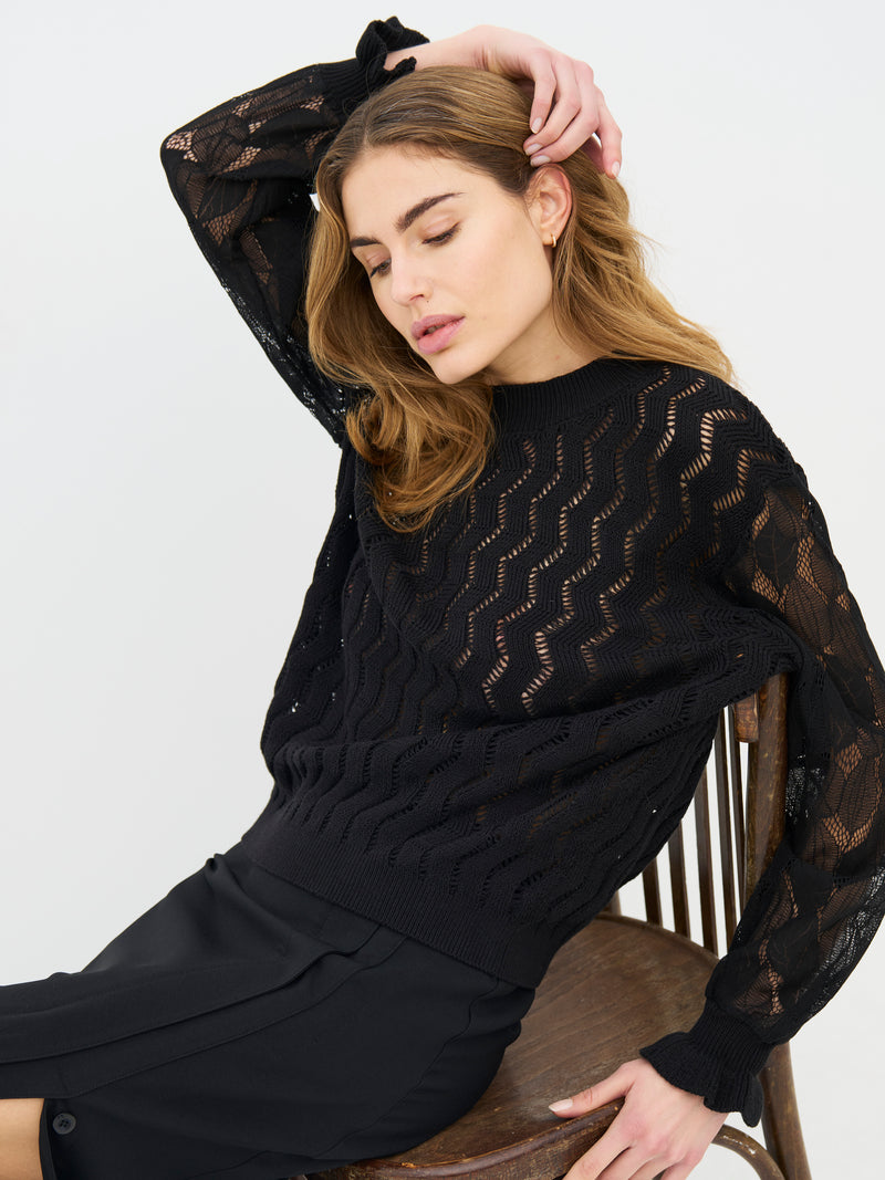 ELMA Blouse Knit - Black – NÜ Denmark - INT.