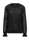 NÜ ELMA Blouse Knit Blouses Black