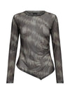 NÜ ENYA mesh blouse Shirts 393 Army Mix