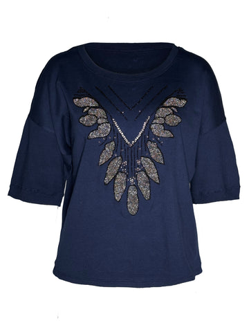 NÜ ERIN Tee Tops and T-shirts 476 Navy