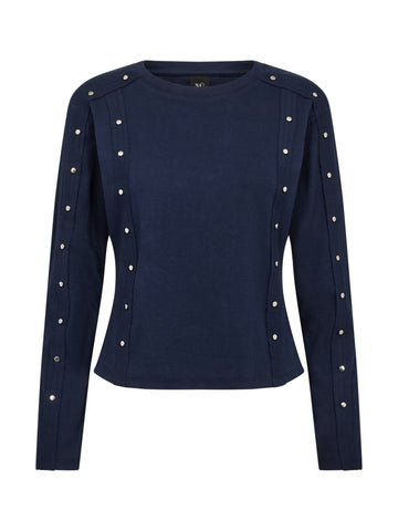 NÜ ERIN Tee Long Sleeve Tops and T-shirts 476 Navy
