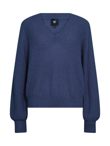 NÜ EVANGELINE Blouse Knit Knit 476 Navy