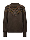 NÜ EVA Blouse Knit Knit 289 Brown Mix