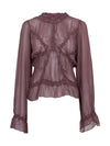 NÜ FELINE blouse Blouses 630 Plum