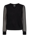 NÜ FIE blouse knit Blouses Black