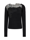 NÜ FIE blouse knit Knit Black