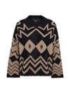 NÜ FIORA blouse knit Knit 249 Cigar mix