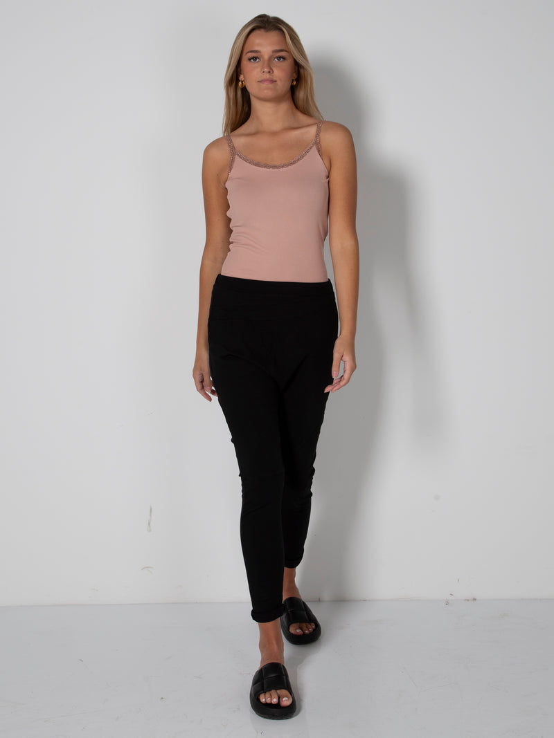NÜ LUNA top with lace straps Tops and T-shirts 603 Ash Rose