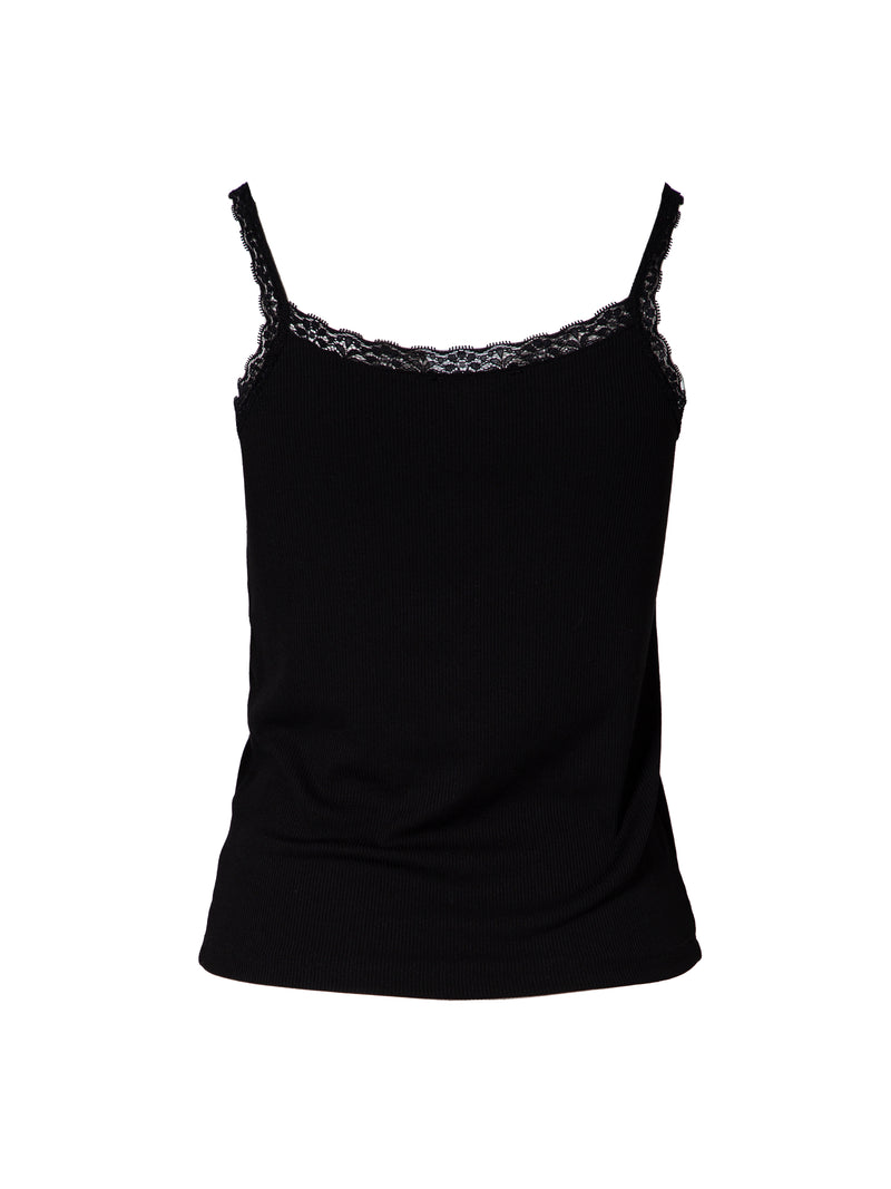 NÜ LUNA top with lace straps Tops and T-shirts Black
